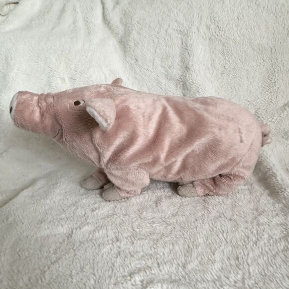 IKEA Knorrig Soft Stuffed Animal Pig Pink Plush 14” Toy Small Farm - Picture 2 of 6